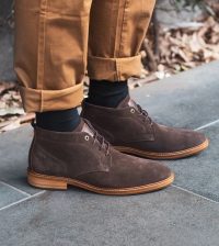 CLAPTON LACE UP BOOTS DARK BROWN SUEDE