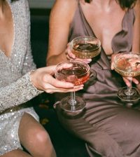 women making a toast at a party